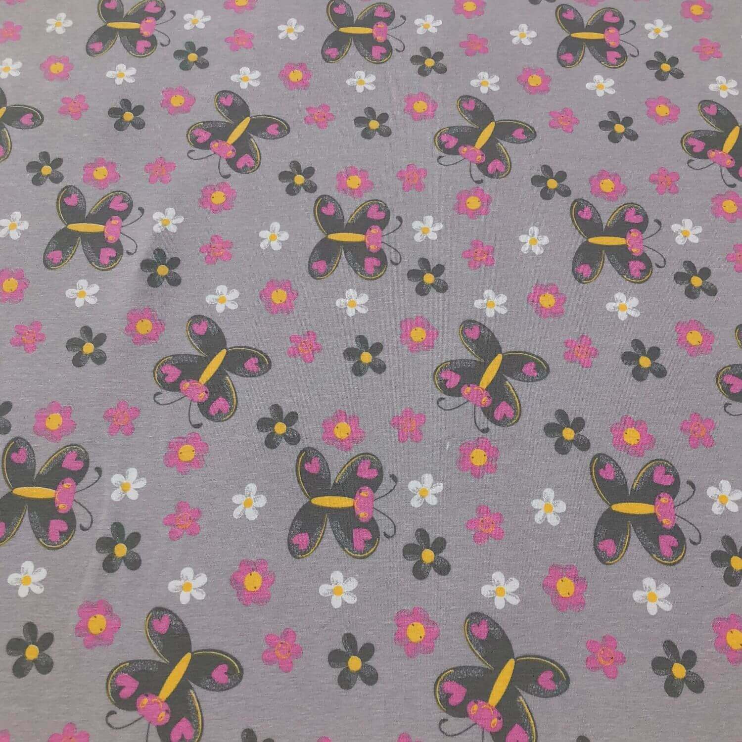 Jersey Glow in the sun - Papillons Gris-1 Jersey Glow in the sun - Papillons Gris-1