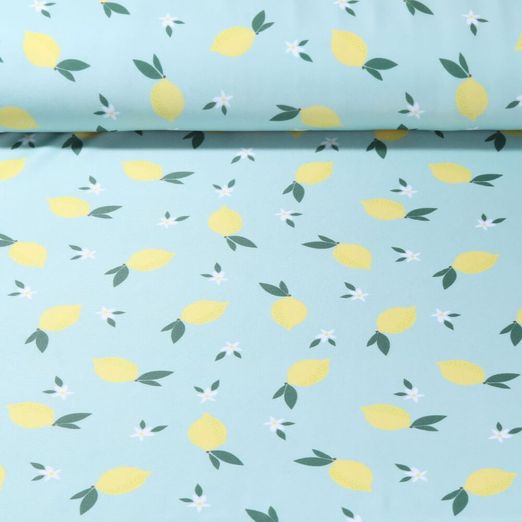 Tissu sport et maillot de bain - UPF50 Impression digitale Citron Menthe Recyclé