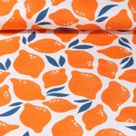 Bio Musselin - Hamburger Liebe Digitaldruck Al Lago Limone Orange