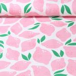 Bio Musselin - Hamburger Liebe Digitaldruck Al Lago Limone Rosa