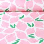 Organic Canvas - Hamburger Liebe Digital Print Al Lago Limone Pink