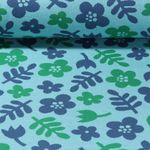 Orgaaninen Jacquard Jersey - Hamburger Liebe Al Lago Salute Turkoosi