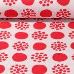 Luomu Jacquard Jersey - Hamburger Liebe Al Lago Punti Doubleface Punainen