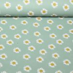 Sport- & Bademodenstoff - Digitaldruck Gänseblumen Mint UPF50 Recycled
