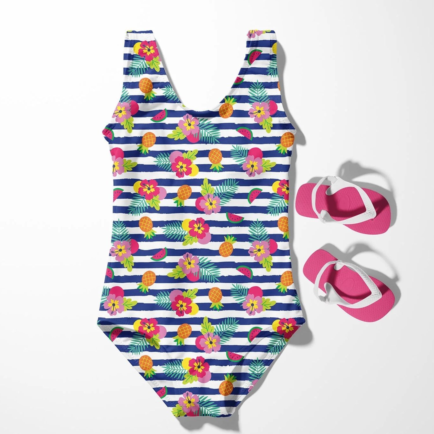 Tissu sport et maillot de bain - UPF50 Impression digitale Tropiques Bleu Recyclé-1 Tissu sport et maillot de bain - UPF50 Impression digitale Tropiques Bleu Recyclé-1