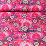 Popeline de coton - Impression digitale Batik Fuchsia