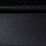 Velours stretch - A pois Noir Doré