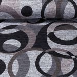 Strickjersey - Kreise Schwarz Grau
