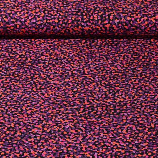 Viscose stretch - Pois abstraits Myrtilles