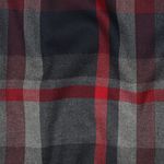 Tessuto moda - Tartan a quadri nero, grigio e rosso