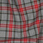 Tissu mode - Petit carreau écossais gris rouge Tissu mode - Petit carreau écossais gris rouge