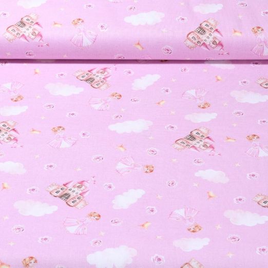Baumwoll-Cretonne - Digitaldruck Prinzessin Rosa