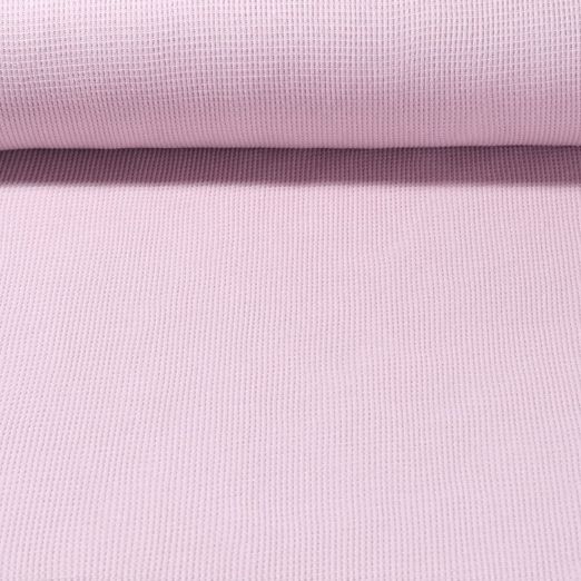Jersey nid d'abeille Smilla - Rose pâle Uni