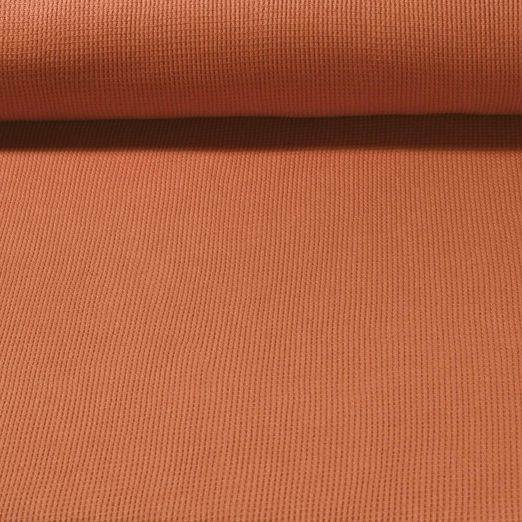 Jersey nid d'abeille Smilla - Cuivre Uni