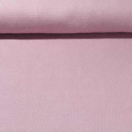 Jersey nid d'abeille Smilla - Vieux rose Uni