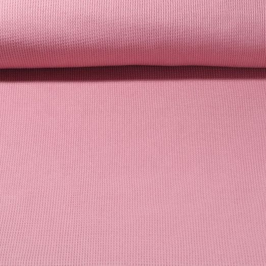 Waffeljersey Smilla - Uni Rosa