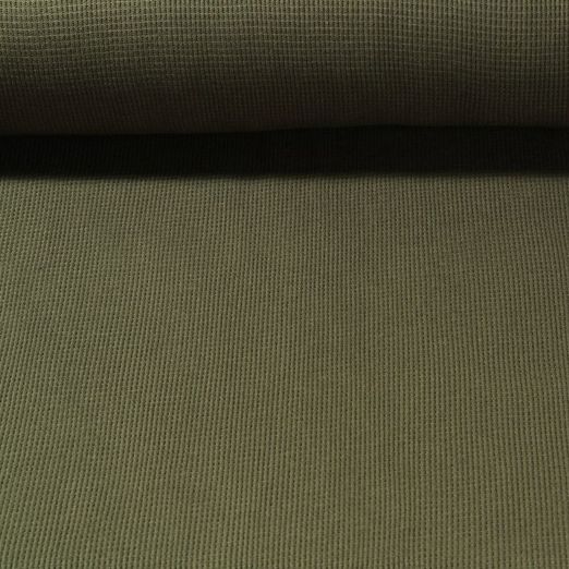 Jersey nid d'abeille Smilla - Vert militaire Uni