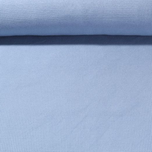 Waffeljersey Smilla - Uni Hellblau
