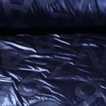 Tissu pour veste matelassée - Chiffres et numéros en relief Bleu