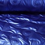 Tissu pour veste matelassée - Chiffres et numéros en relief Bleu roi
