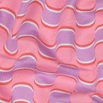 Sommersweat - French Terry Kombistoff Retro Wellen Flieder Sommersweat - French Terry Kombistoff Retro Wellen Flieder