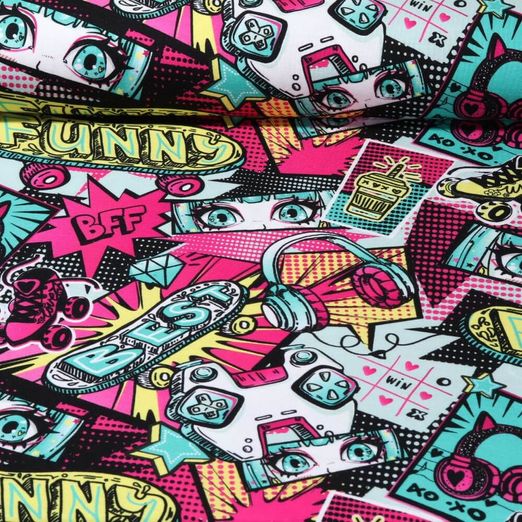Jersey - Impression digitale Manga Skateboard Multicolore