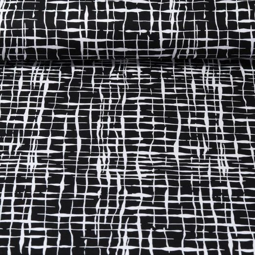 Romanit Jersey - Travel Black-White Gitter