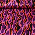 Viskose Satin - Girlande Pink Multicolor