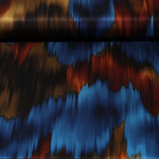 Viskose Satin - Farbverlauf Blau