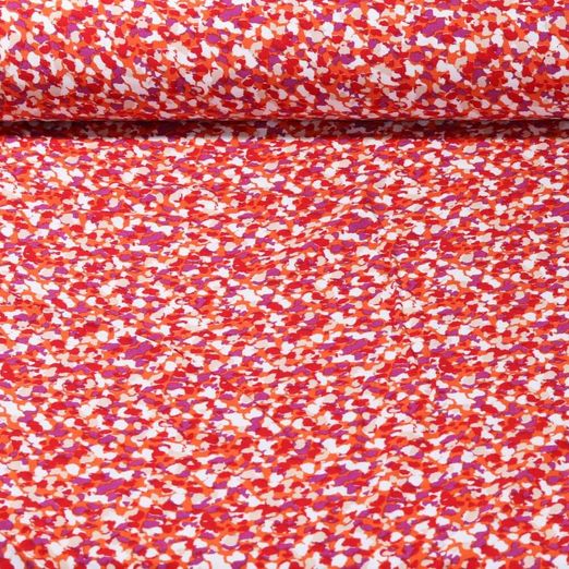 Popeline de viscose - Petites taches Orange
