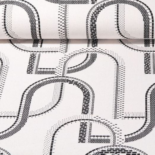 Toile canevas - Graphique Rétro Ecru