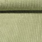 Tissu ameublement velours côtelé large Anafi - Vert tilleul