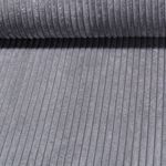 Tissu ameublement velours côtelé large Anafi - Gris foncé