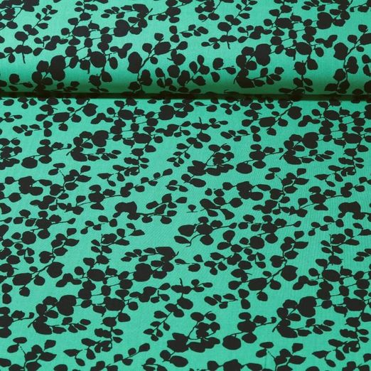 Popeline de viscose de bambou - Branches feuillues Vert