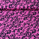 Popeline de viscose de bambou - Branches feuillues Rose vif