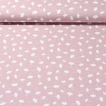 Popeline de viscose de bambou - Feuilles de Ginkgo Vieux rose