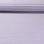 Jersey Jacquard - Rayures moyennes Ecru Lavande