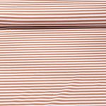 Jersey Jacquard - Rayures moyennes Ecru Marron clair