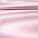 Jersey Jacquard - Rayures moyennes Vieux rose