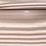Jersey Jacquard - Rayures moyennes Ecru Caramel
