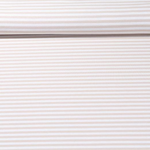 Jersey Jacquard - Rayures moyennes Ecru Beige