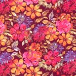 Bluza dresowa - Cyfrowy nadruk kwiaty Bordowy szczotkowany Bluza dresowa - Cyfrowy nadruk kwiaty Bordowy szczotkowany