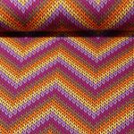 Sweat d'été - French Terry Aspect tricot Zigzag Lavande