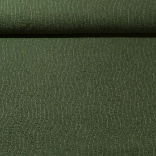 Baumwoll-Musselin Antoine - Leinen Armygrün