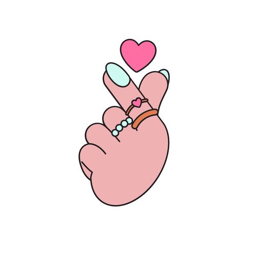 Rubbelsticker Lucky Heart - Rub-On Sticker