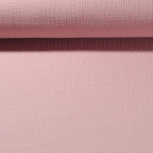 Mousseline de coton extra-large - Vieux rose