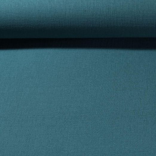 Mousseline de coton extra-large - Vert pétrole