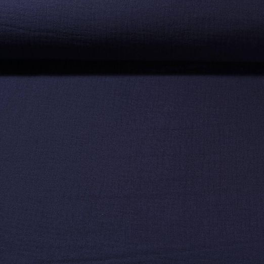 Mousseline de coton extra-large - Bleu marine