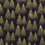 Katoenen popeline - Christmas Forest Gold Navy Katoenen popeline - Christmas Forest Gold Navy