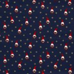 Popeline de coton – Lutins de Noël Navy